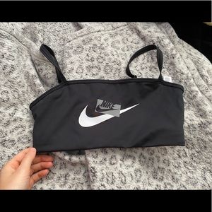 Nike black bandeau bra